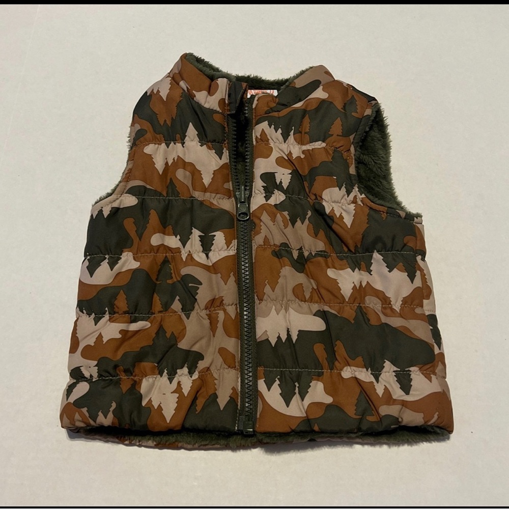 Camo fleece vest 12 month